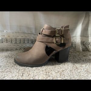 Faux Leather Ankle Boots